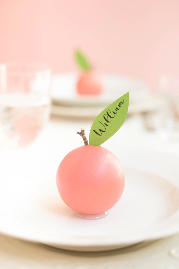 Peach Place Cards DIY | Oh Happy Day!