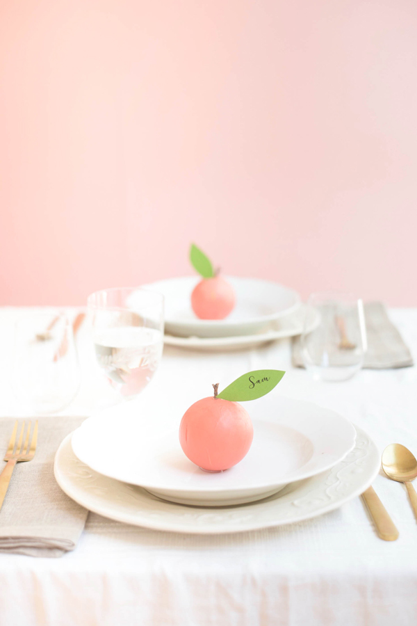 Peach Place Cards DIY | Oh Happy Day!