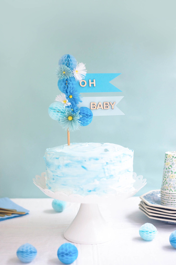 Diy baby shower sales cake toppers