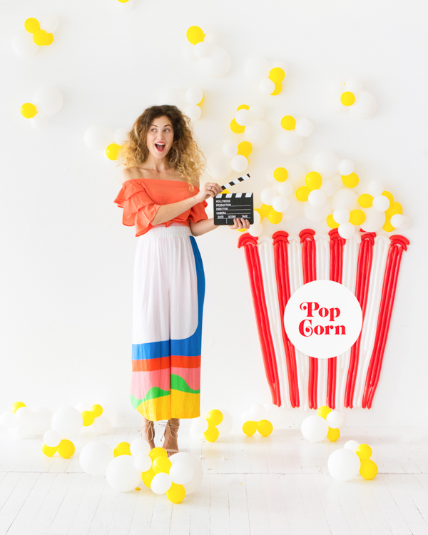 Popcorn Balloon Backdrop | Oh Happy Day!