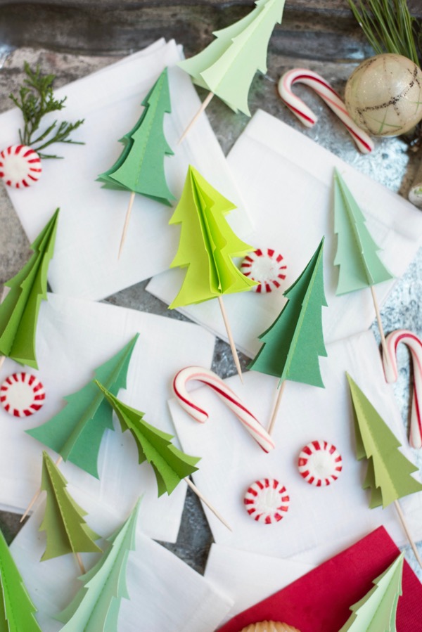 Evergreen Tree Cupcake Toppers