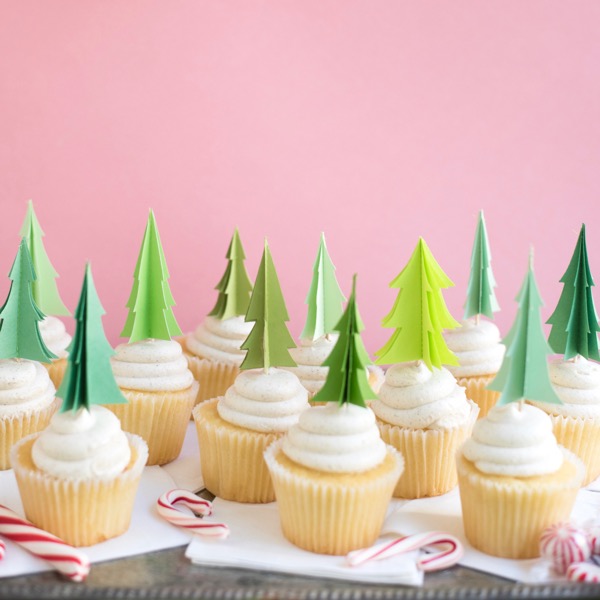 Evergreen Tree Cupcake Toppers