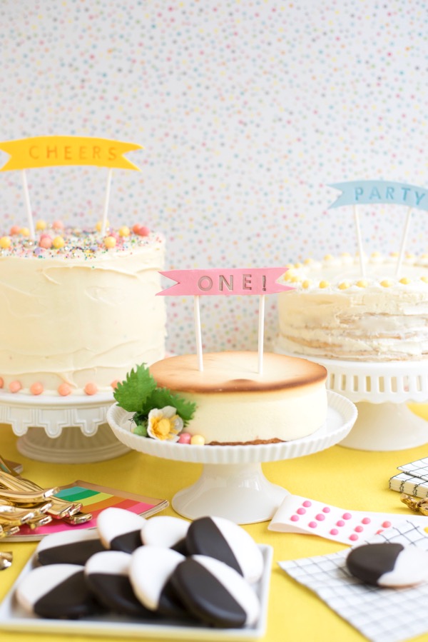 Mini Stamped Cake Toppers DIY | Oh Happy Day!