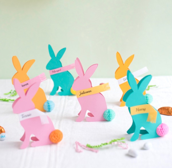 Easter Bunny Place Cards DIY | Oh Happy Day!