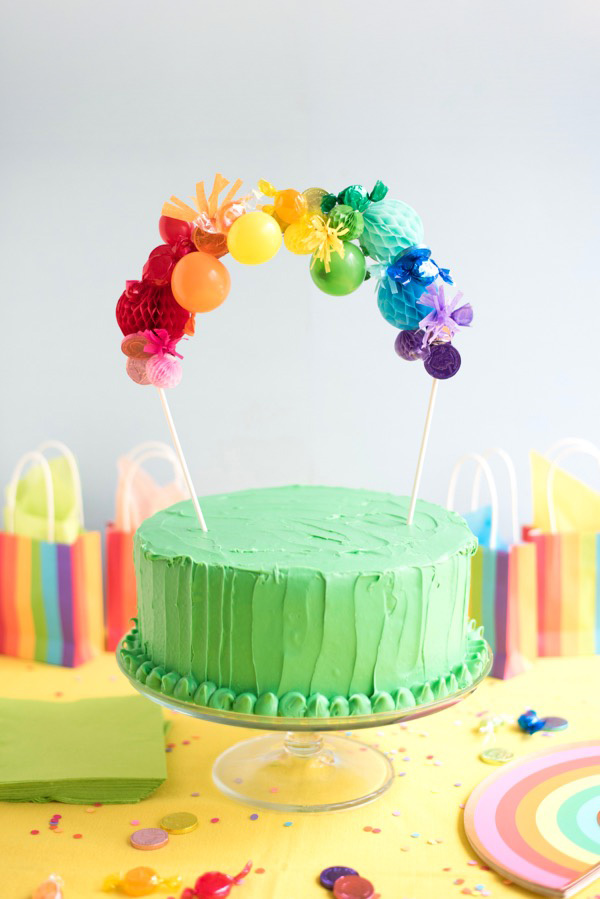 Rainbow Cake Topper | Summer Party Cake Topper