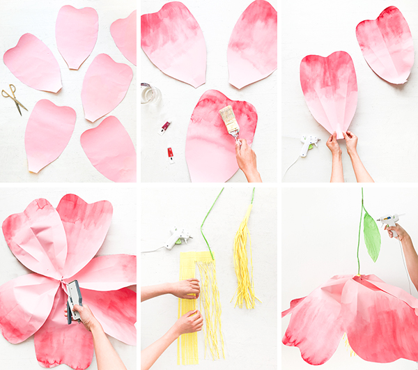 How to make hanging deals paper flowers