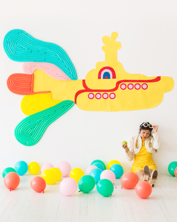 Giant Yellow Submarine Backdrop | Oh Happy Day!