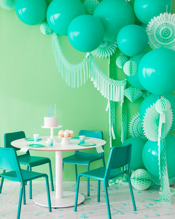 Monochromatic Green Party | Oh Happy Day!