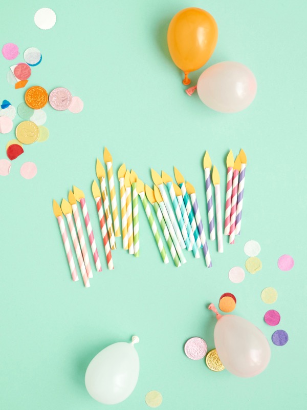 Birthday Candle Cupcake Toppers DIY | Oh Happy Day!