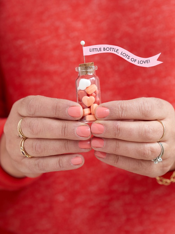 Mini Bottle Valentine Crafts  Valentine craft ideas 