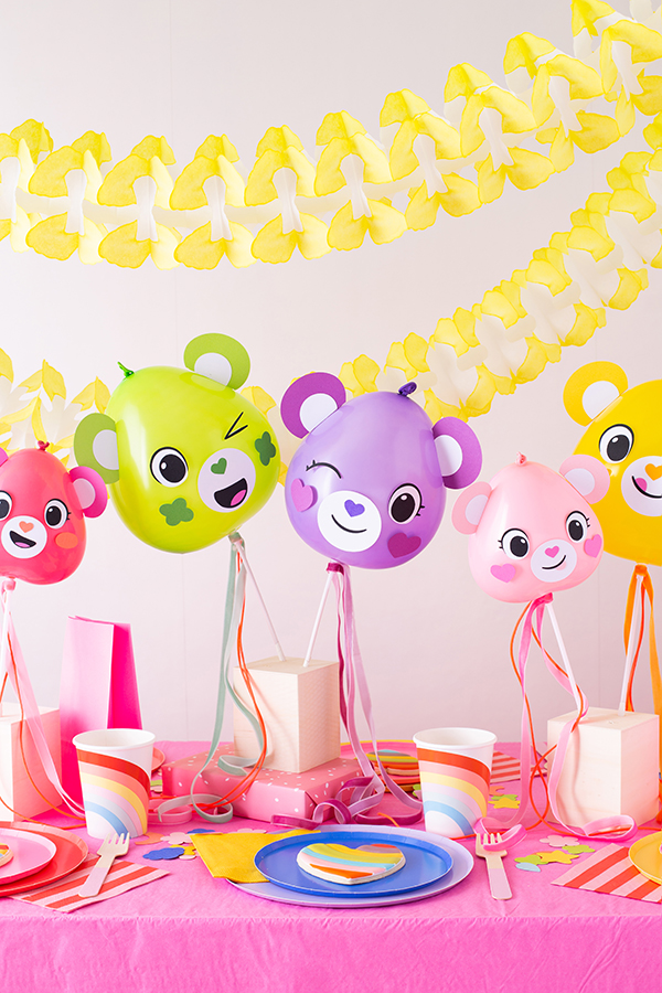 Care bear Birthday Cake Topper Template Printable DIY